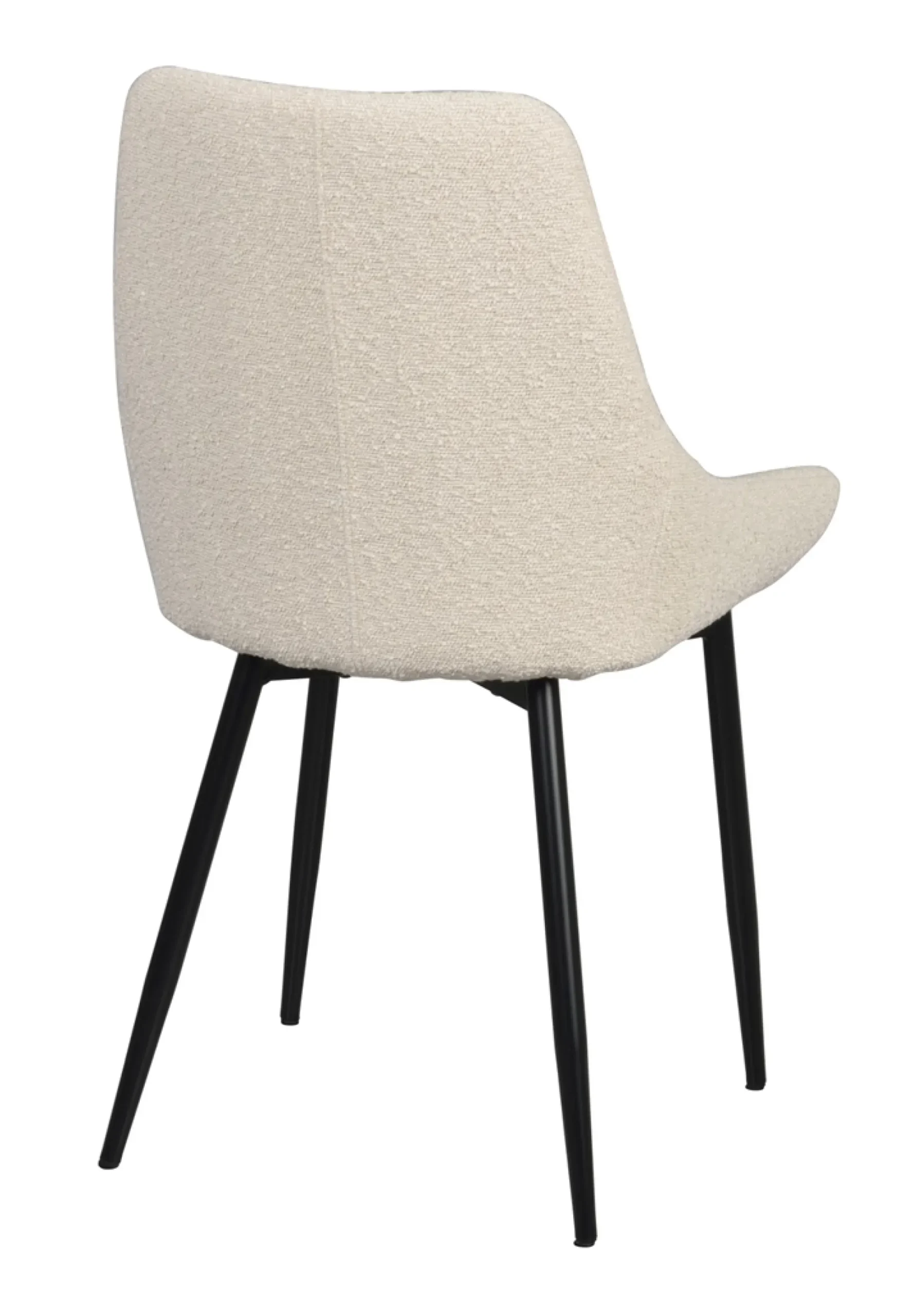 Sierra (ruokatuoli beige boucle kangas/musta metalli jalat)