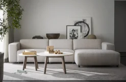 Taransay (sohvapöytä pyöreä 60 beige travertiini/ruskea tammi)