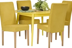 Venla (4-hengen ruokailuryhmä, hupputuoleilla, keltainen 120cm)