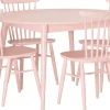 Venla (4-hengen ruokailuryhmä, pinnatuoleilla, roosa 120cm)