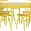 Venla (4-hengen ruokailuryhmä, pinnatuoleilla, keltainen 120cm)