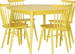 Venla (4-hengen ruokailuryhmä, pinnatuoleilla, keltainen 120cm)