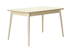 Venla (pöytä 130x80 cm trendikäs, koivuviilu valkolakattu)