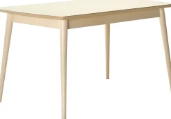 Venla (pöytä 130x80 cm trendikäs, koivuviilu valkolakattu)
