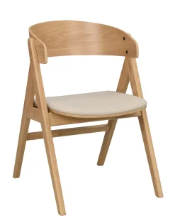 Waterton (ruokatuoli käsinojilla tammi/beige kangas)