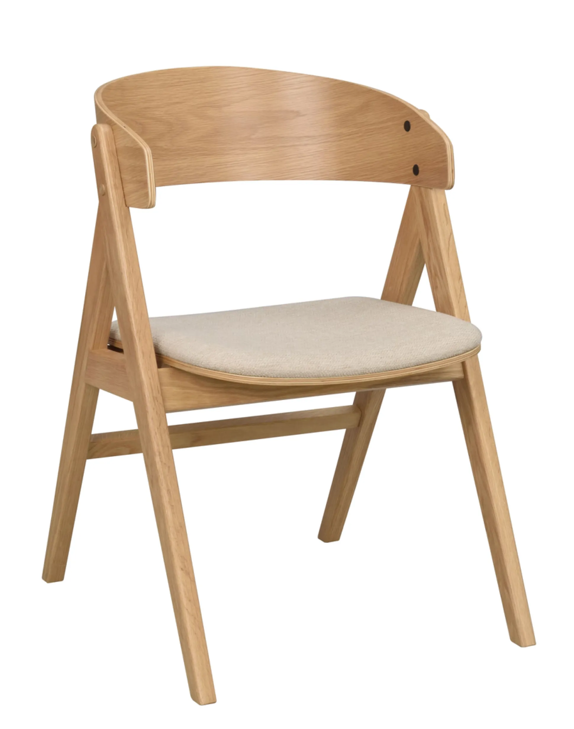 Waterton (ruokatuoli käsinojilla tammi/beige kangas)