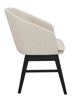 Windham (ruokatuoli käsinojilla beige kangas/musta tammi jalat)