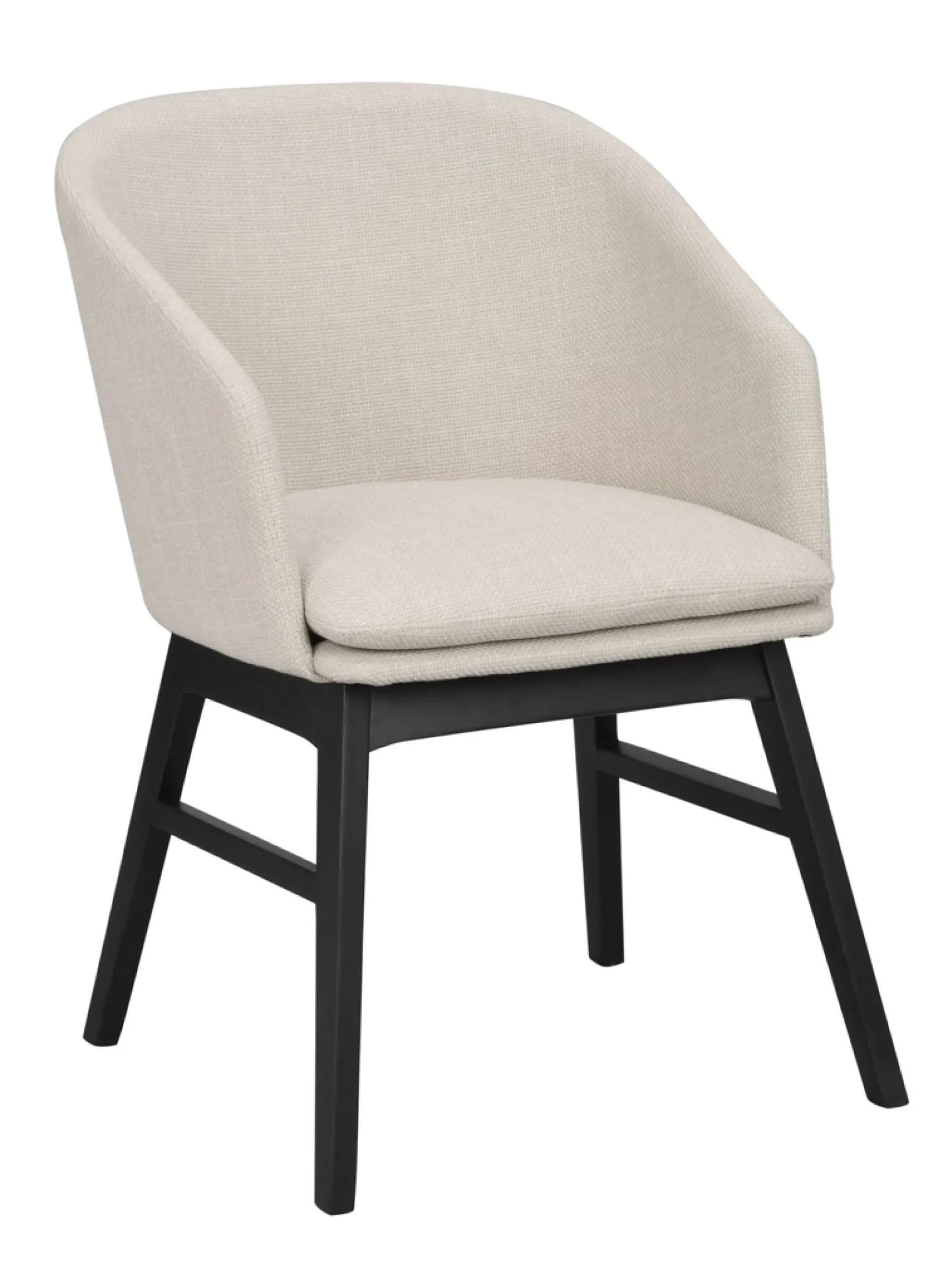 Windham (ruokatuoli käsinojilla beige kangas/musta tammi jalat)