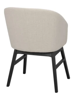 Windham (ruokatuoli käsinojilla beige kangas/musta tammi jalat)